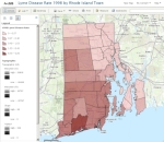 Rhode Island Towns Lyme Disease Rate 1998 
