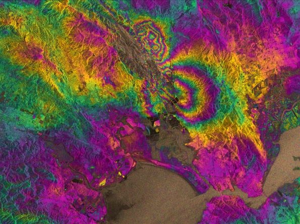 Napa Valley Quake interferogram